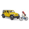 BRUDER - JEEP WRANGLER UNLIMITED RUBICON CU BICICLETA SI CICLIST - BR02543
