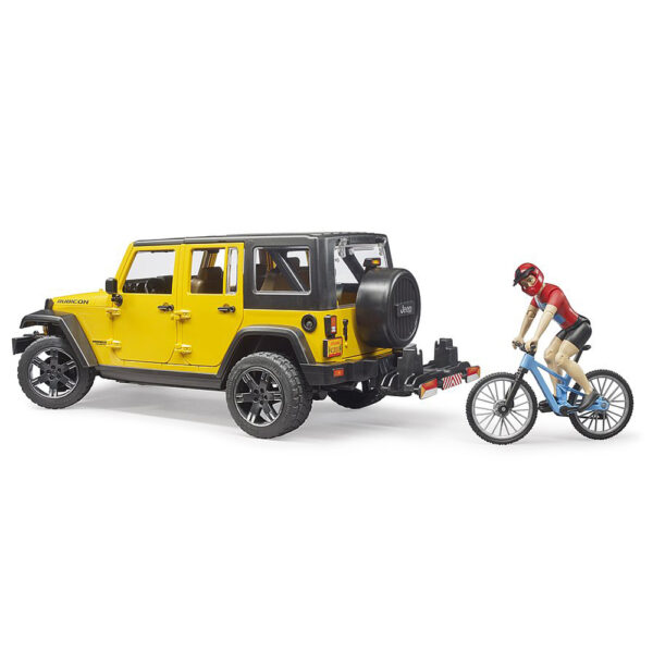BRUDER - JEEP WRANGLER UNLIMITED RUBICON CU BICICLETA SI CICLIST - BR02543