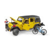 BRUDER - JEEP WRANGLER UNLIMITED RUBICON CU BICICLETA SI CICLIST - BR02543