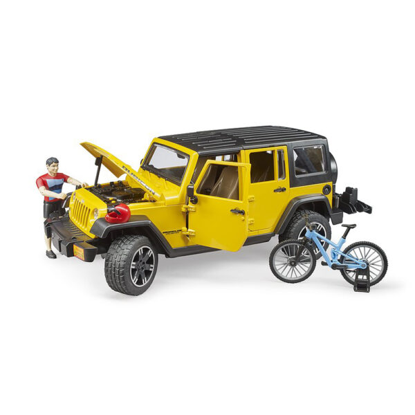 BRUDER - JEEP WRANGLER UNLIMITED RUBICON CU BICICLETA SI CICLIST - BR02543