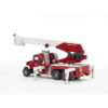 02821_9 BRUDER - CAMION DE POMPIERI MACK GRANITE CU SCARA, POMPA DE APA SI SIRENA - BR02821