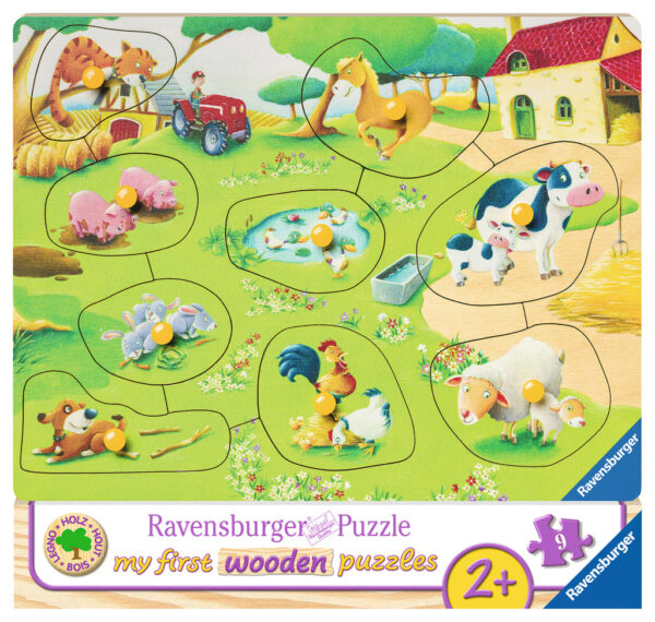 PRIMUL MEU PUZZLE DIN LEMN FERMA ANIMALELOR