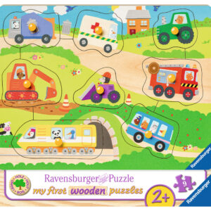 Puzzle Din Lemn Cu Vehicule