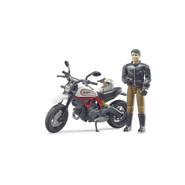 BRUDER - MOTOCICLETA SCRAMBLER DUCATI DESERT CU SOFER - BR63051
