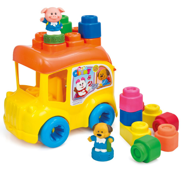 Clemmy - Autobuz Scolar Cu 12 Cuburi - CL14783