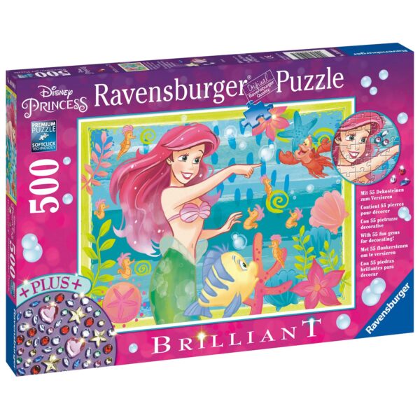 PUZZLE ARIEL, 500 PIESE + STICKERE - RVSPA13327