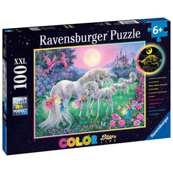PUZZLE UNICORNI LA LUMINA LUNII, 100 PIESE STARLINE - RVSPC13670