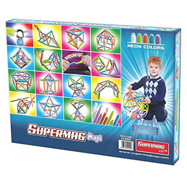 Supermag Maxi Neon - Set Constructie 92 Piese - SM0100