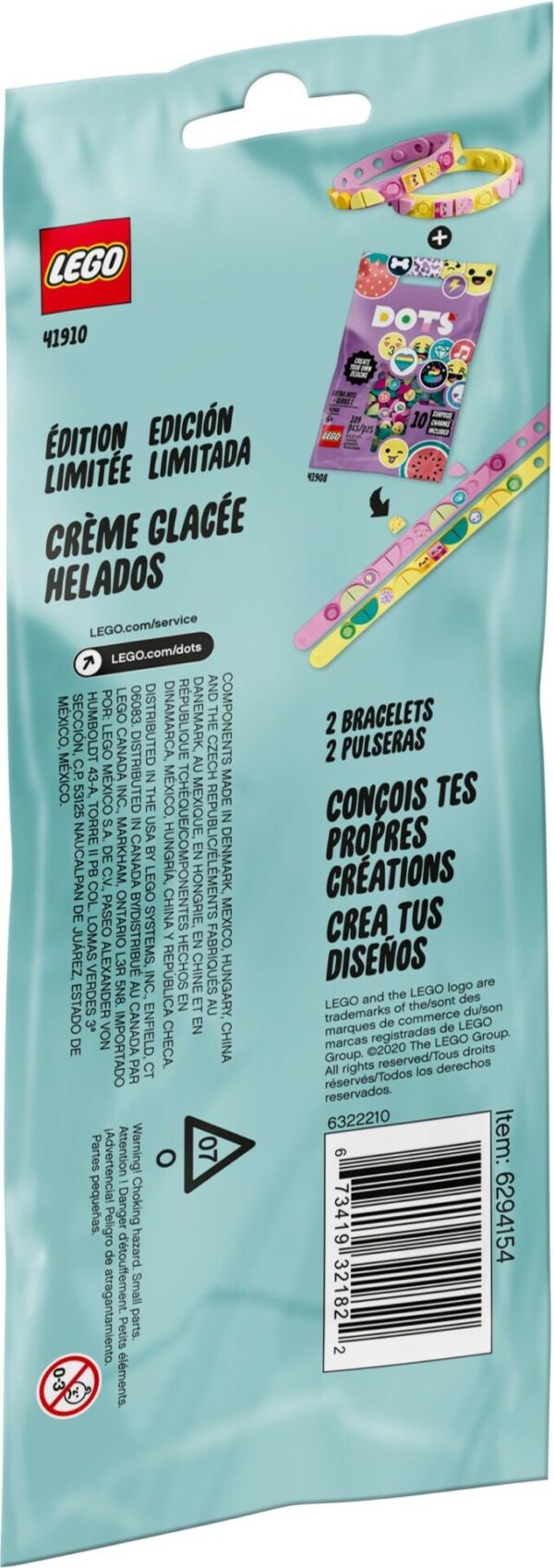 Lego Dots 41910 - Bratari de prietenie cu inghetata