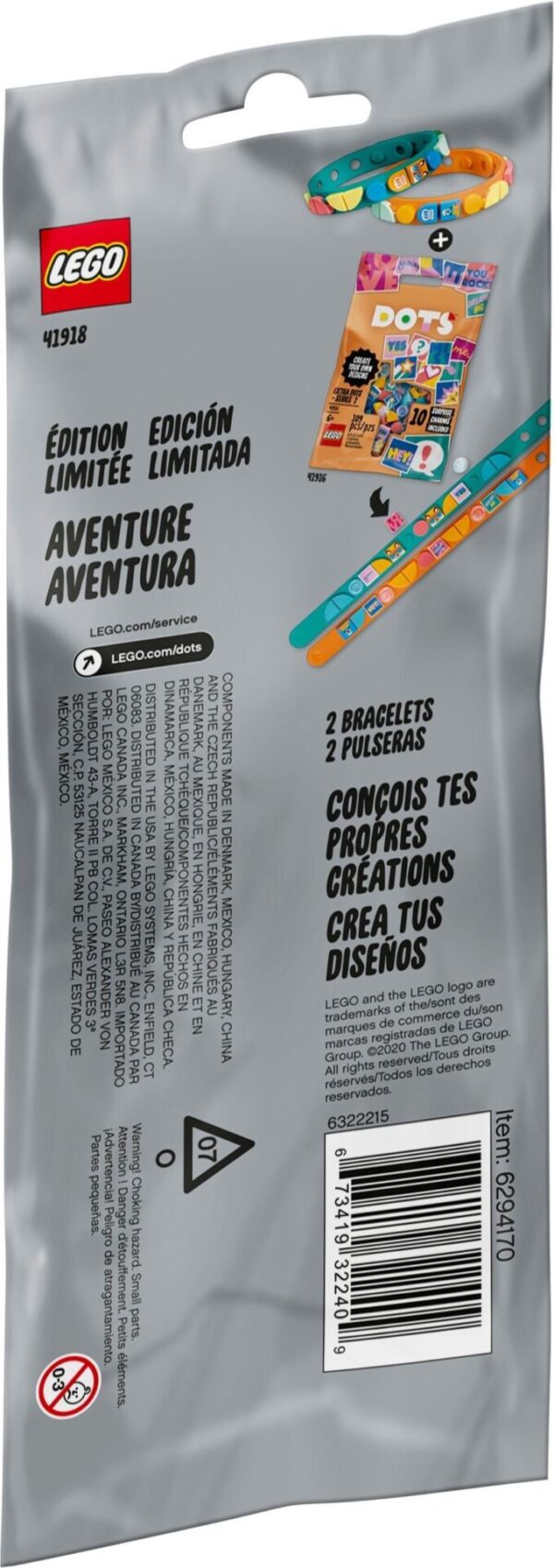 41918_alt4 Lego Dots 41918 - Brățări Aventuri colorate
