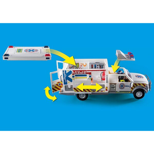 Playmobil - Ambulanta Cu Lumini Si Sunete - PM70936