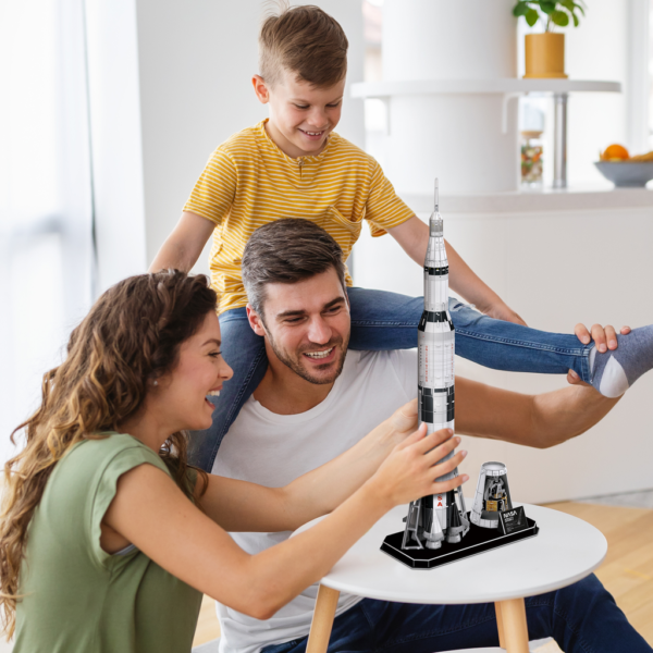 Cubic Fun - Puzzle 3D Nasa - Apollo Saturn V 136 Piese - CUDS1059h