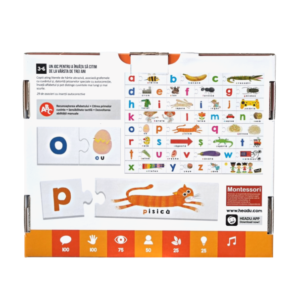 HE53122_3 Headu Montessori - Joc Tactil Abc Romana - HE53122