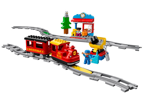 LEGO DUPLO - Tren cu aburi 10874, 59 piese