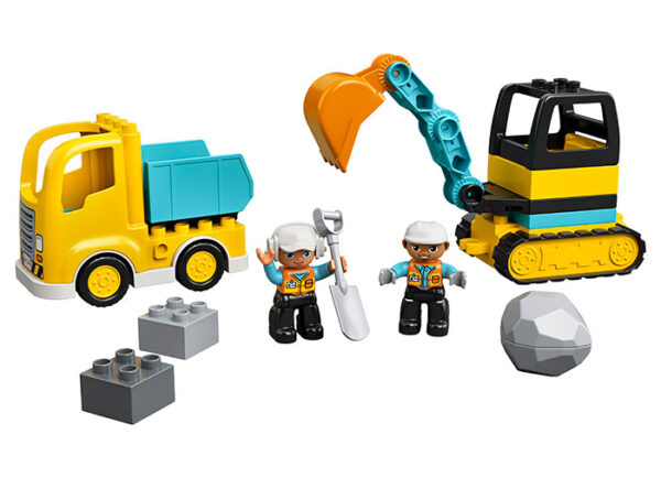 LEGO DUPLO - Camion si excavator pe senile 10931, 20 piese
