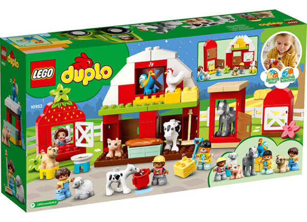 LEGO DUPLO - Hambar, tractor si animale de la ferma 10952, 97 piese