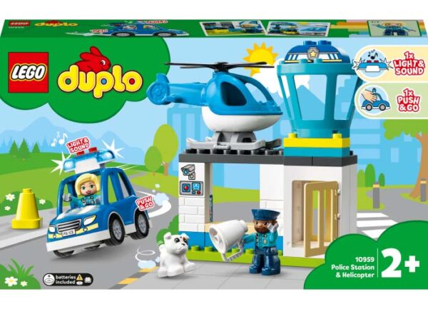 LEGO DUPLO - Sectie de politie si elicopter 10959, 40 piese