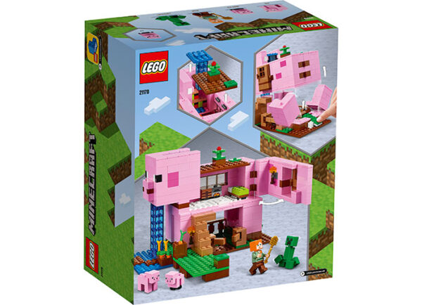 21170-LEGO-MINECRAFT-2 LEGO Minecraft - Casuta purcelus 21170, 490 piese