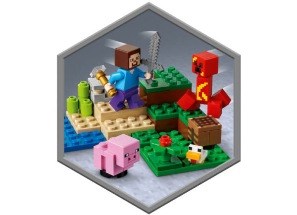 21177-lego-minecraft-5 LEGO Minecraft - Ambuscada Creeper-ului 21177, 72 piese