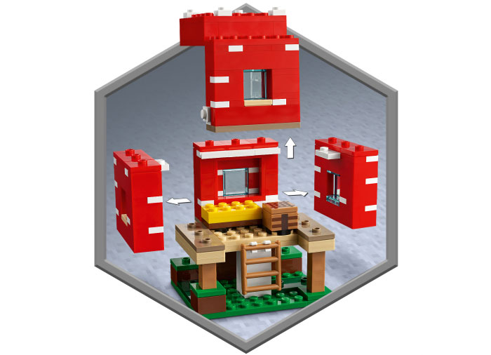 Lego Minecraft Casa Ciuperca Piese Bord Ro