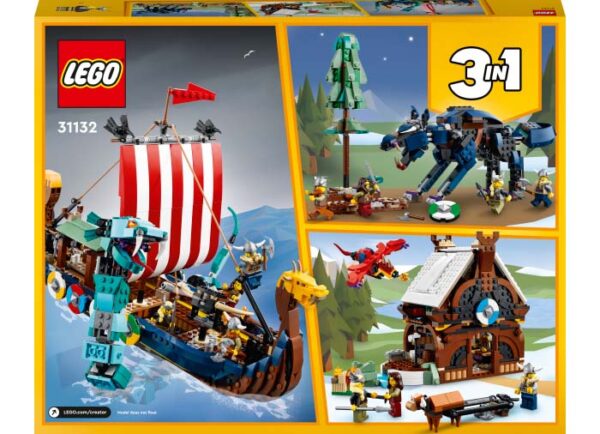 LEGO Creator - Corabia Vikingilor si Sarpele Midgard-ului 31132, 1192 piese