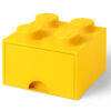 40051732 Cutii depozitare - Cutie depozitare LEGO 2x2 cu sertar, galben 40051732, 0 piese