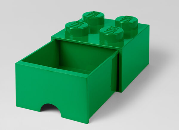 Cutii depozitare - Cutie depozitare LEGO 2x2 cu sertar, verde 40051734, 0 piese