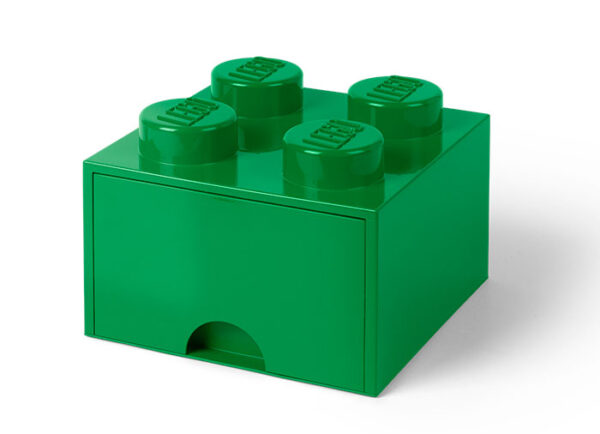 Cutii depozitare - Cutie depozitare LEGO 2x2 cu sertar, verde 40051734, 0 piese