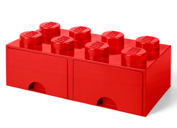 Cutii depozitare - Cutie depozitare LEGO 2x4 cu sertare, rosu 40061730, 0 piese