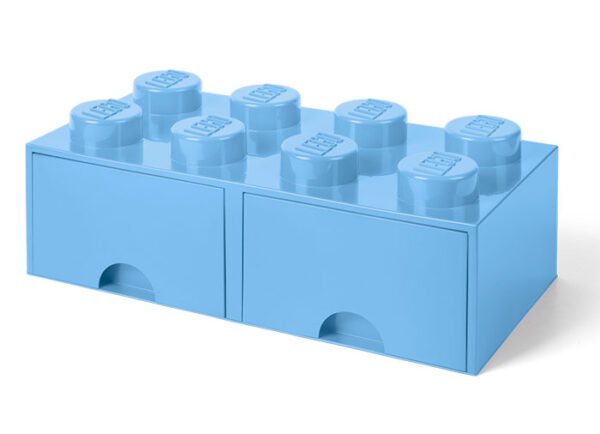 Cutii depozitare - Cutie depozitare LEGO 2x4 cu sertare, albastru deschis 40061736, 0 piese