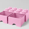 40061738-1 Cutii depozitare - Cutie depozitare LEGO 2x4 cu sertare, roz 40061738, 0 piese