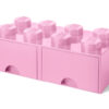 40061738 Cutii depozitare - Cutie depozitare LEGO 2x4 cu sertare, roz 40061738, 0 piese