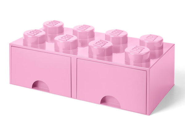 40061738 Cutii depozitare - Cutie depozitare LEGO 2x4 cu sertare, roz 40061738, 0 piese