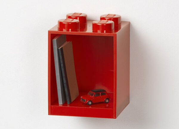 Decoratiuni si accesorii - Raft Caramida LEGO 2x2 - Rosu 41141730, 6 piese