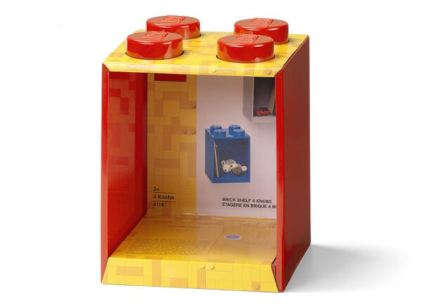 Decoratiuni si accesorii - Raft Caramida LEGO 2x2 - Rosu 41141730, 6 piese