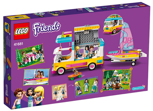 LEGO Friends - Rulota de camping si barca 41681, 487 piese
