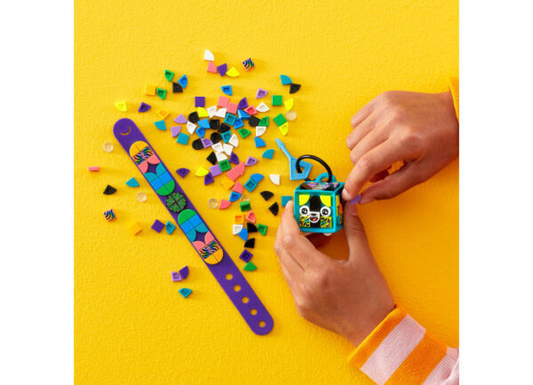 41945-lego-dots-4 LEGO DOTS - Bratara si talisman - Tigru neon 41945, 188 piese