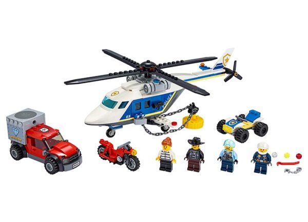 LEGO City - Urmarire cu elicopterul politiei 60243, 212 piese