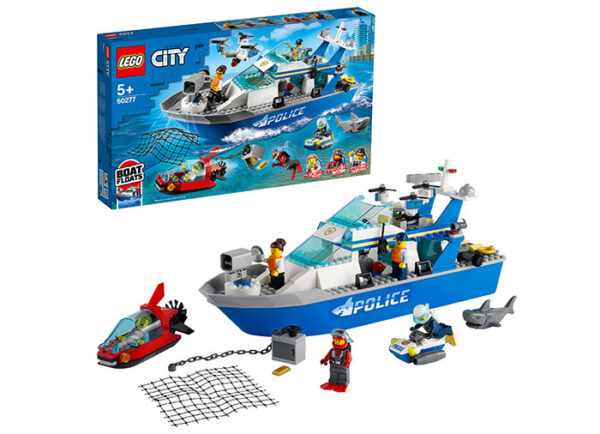 60277-LEGO-CITY LEGO City - Barca de patrula a politiei 60277, 276 piese