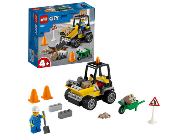 60284-LEGO-CITY LEGO City - Masina de reparat drumuri 60284, 58 piese