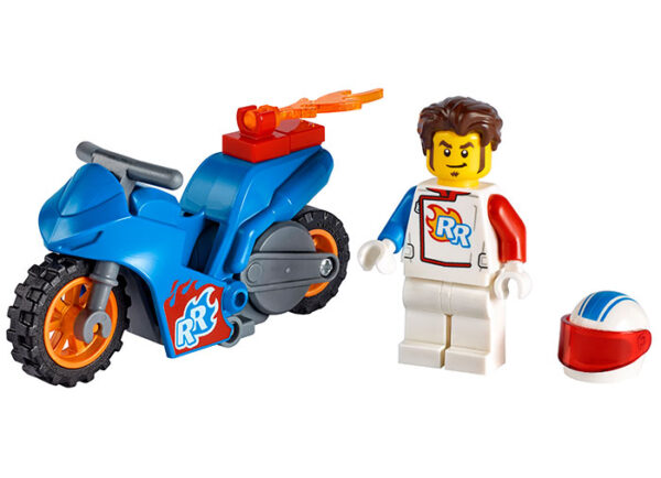 LEGO City - Motocicleta de cascadorii cu racheta 60298, 14 piese