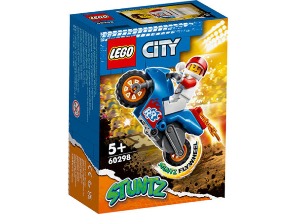 LEGO City - Motocicleta de cascadorii cu racheta 60298, 14 piese