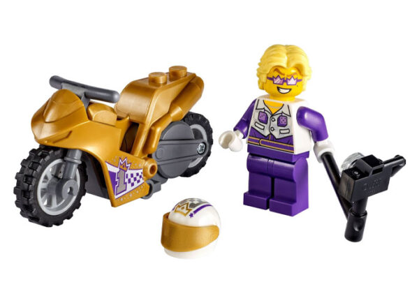 LEGO City - Motocicleta de cascadorii Selfie 60309, 14 piese