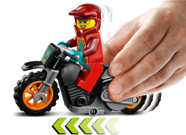 LEGO City - Motocicleta de cascadorii Flacara 60311, 11 piese