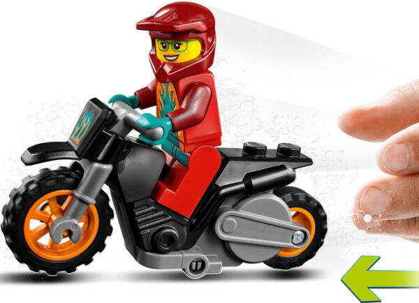 LEGO City - Motocicleta de cascadorii Flacara 60311, 11 piese