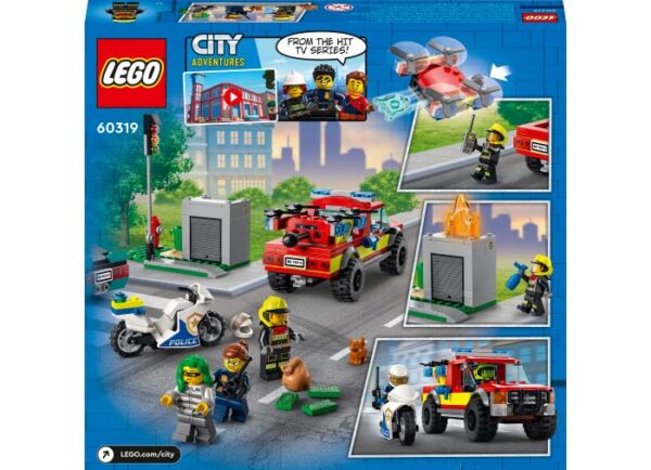 60319-lego-city-2 LEGO City - Salvarea de incendiu si urmarirea politiei 60319, 295 piese