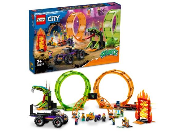 60339-lego-city LEGO City - Arena cu bucla dubla 60339, 598 piese
