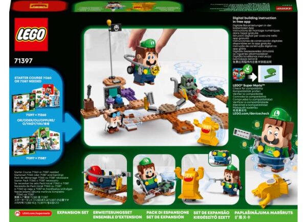 LEGO Super Mario - Set de extindere Luigi's Mansion - Laborator si Poltergust 71397, 179 piese