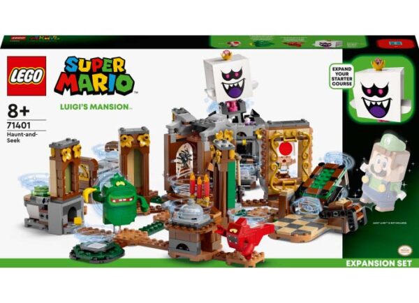 LEGO Super Mario - Set de extindere Luigi's Mansion - Bantuie si cauta 71401, 877 piese