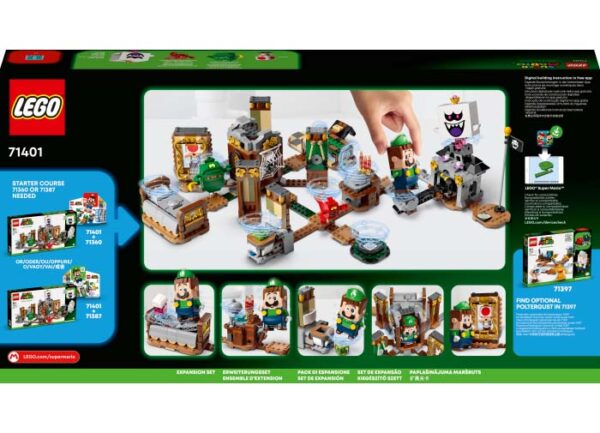 LEGO Super Mario - Set de extindere Luigi's Mansion - Bantuie si cauta 71401, 877 piese